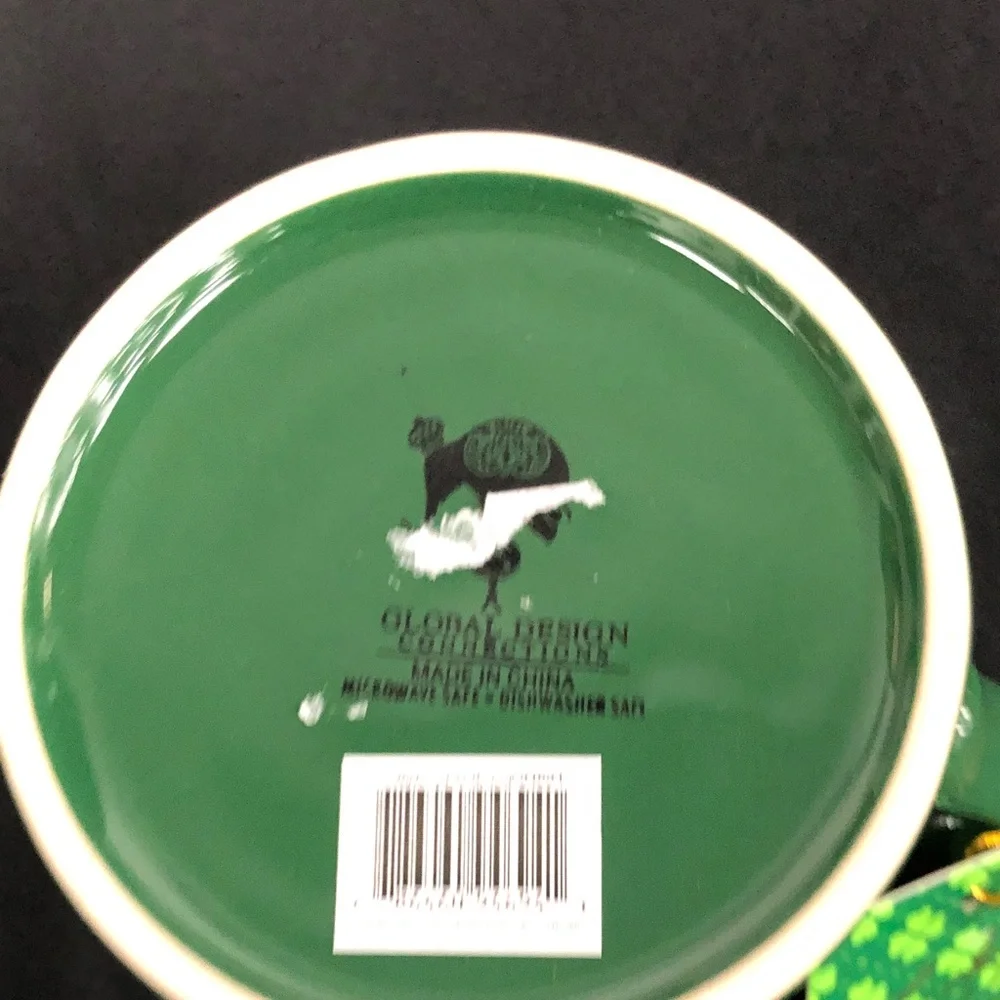 Green St. Patrick's Themed Mugs & Gnome mug Trio